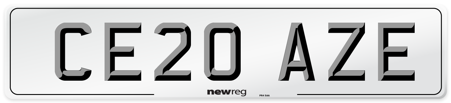 CE20 AZE Number Plate from New Reg